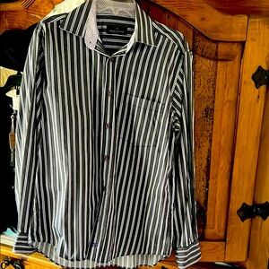 Bugatchi Uomo dress shirt pinstrip